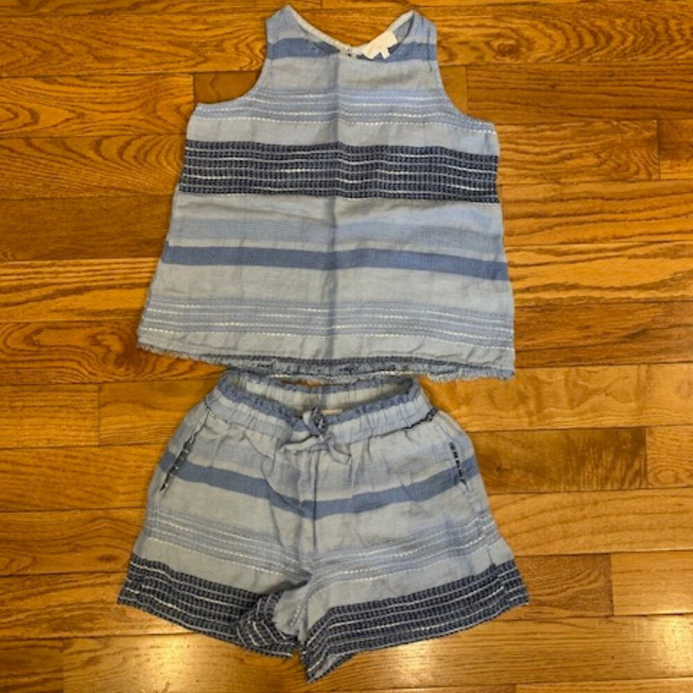 Bella Dahl Girl Linen/Tencel Short and Tank Set size 14